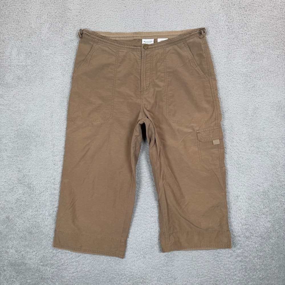 Columbia Womens Brown Cargo Capri Pants Hiking Outdoor Size Medium AL8261